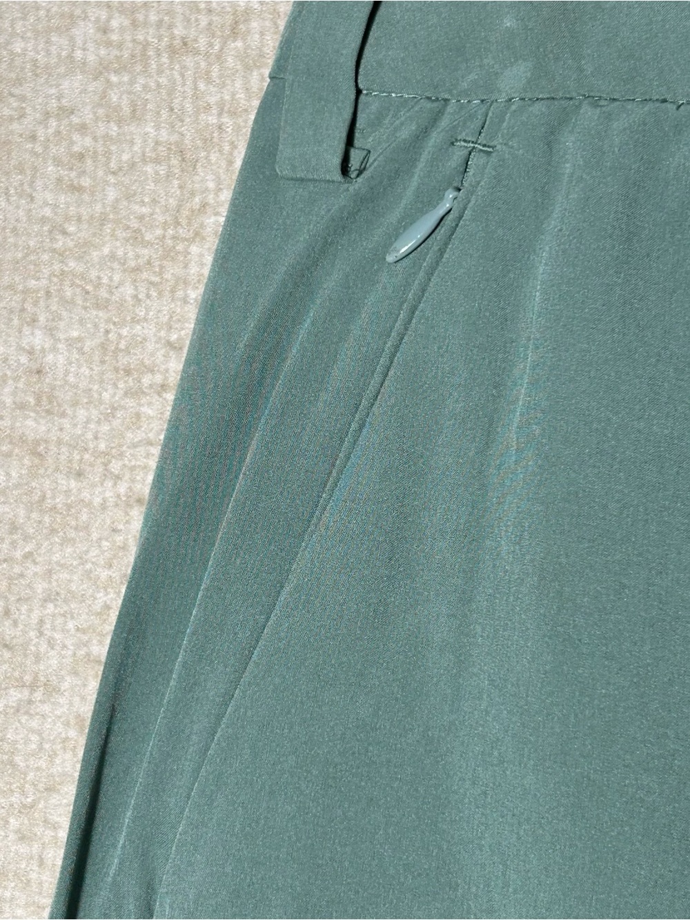 New Coolibar Trek Hybrid Shorts Mens Tag Size 38 Green Outdoor Hiking Comfort - Picture 8 of 15